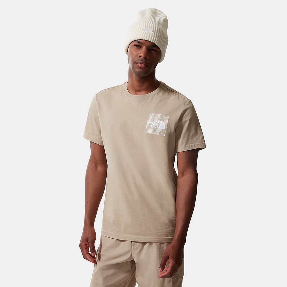 The North Face T-Shirts Mens Australia - The North Face Fine Khaki / Silver Grey (VRP-869312)